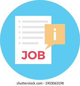 job vector flat colour icon