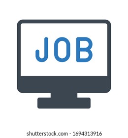 job vector glyph color icon 
