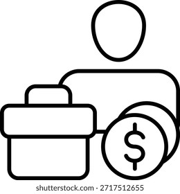 Icono de Vector de trabajo. Se puede utilizar para aplicaciones de impresión, móviles y de Web.