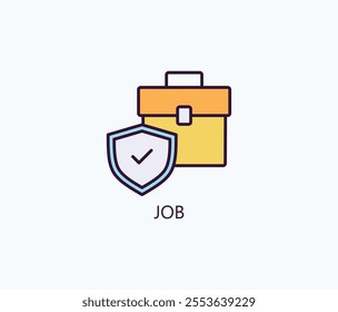 Job Vector, Icon Or Logo Sign Symbol Illustration