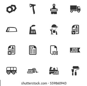 job vector icons for user interface design