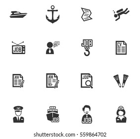 job vector icons for user interface design