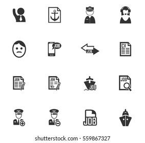 job vector icons for user interface design