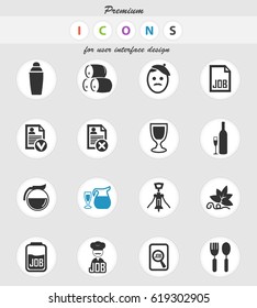 job vector icons for user interface design