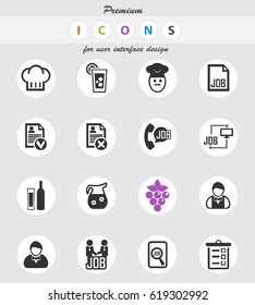job vector icons for user interface design