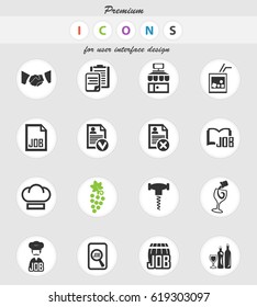 job vector icons for user interface design