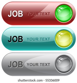 Job. Vector internet buttons.
