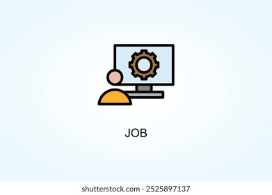 Symbol für Job-Vektorgrafik oder Logo-Zeichen