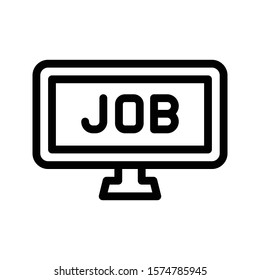 job vector thin line icon