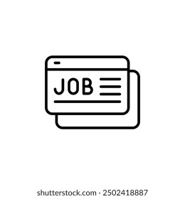 Job web page icon. Simple job web page icon for social media, app, and web design. Vector illustration