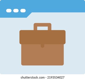 sitio web de trabajo Ilustración vectorial en un fondo transparente.Símbolos de calidad premium.Icono vectorial de trazo para el concepto y el diseño gráfico.