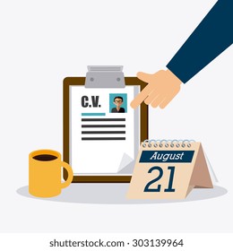 Job and work design, vector illustration eps 10.