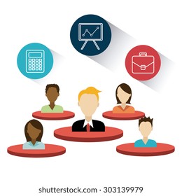 Job and work design, vector illustration eps 10.