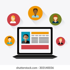 Job and work design, vector illustration eps 10.