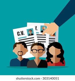 Job and work design, vector illustration eps 10.