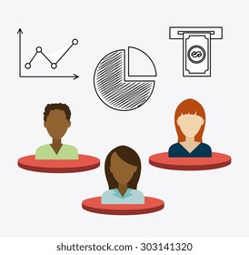Job and work design, vector illustration eps 10.