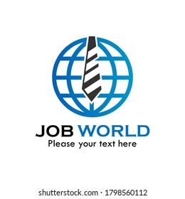 Job world logo template illustration. suitabel for employee, company, recruitment, management, work, businessman, professional, meeting, interview, service, website, media, person etc