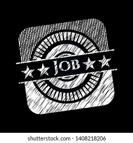 Job written with chalkboard texture. Vector Illustration. Detailed.