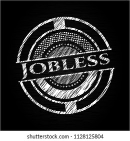 Jobless with chalkboard texture