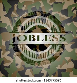 Jobless on camouflage pattern