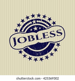 Jobless rubber grunge stamp