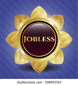 Jobless-glänzender Button