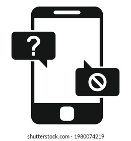 Icono de smartphone sin trabajo. Simple ilustración del icono vectorial de smartphone Jobless para diseño web aislado en fondo blanco