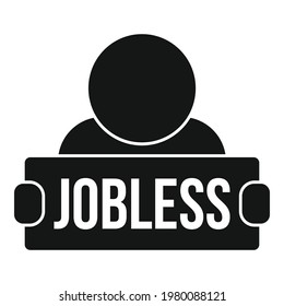 Jobless student icon. Simple illustration of Jobless student vector icon for web design isolated on white background