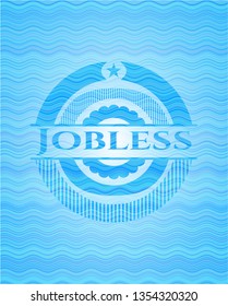 Jobless water wavec oncept emblem.