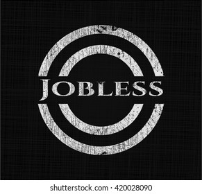 Jobless auf der Tafel geschrieben