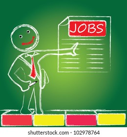 Jobs cartoon,Vector