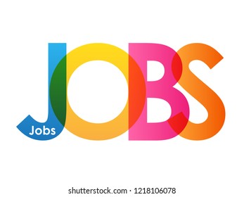 JOBS colorful letters banner