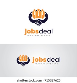 Jobs Deal Logo Template Design Vector, Emblem, Design Concept, Creative Symbol, Icon