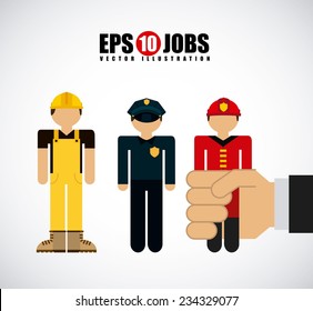 jobs  design , vector illustration