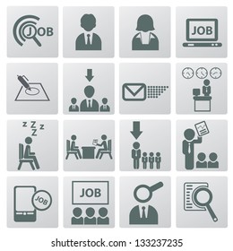 Jobs And Employment  Icon Set,vector