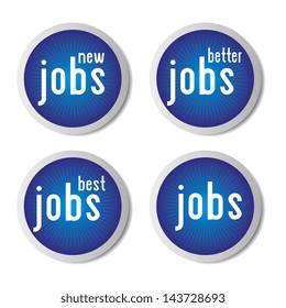 jobs icons over white background vector illustration