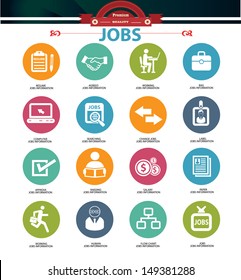 Jobs icons,vector