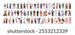 Jobs and professions set. People in uniforms, different occupation, work. Worker, doctor, chef, farmer, business man, cleaner and maid. Flat graphic vector illustrations isolated on white background