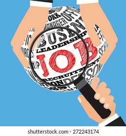 jobs search design, vector illustration eps10 graphic 
