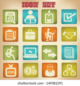 Jobs vintage icons,vector