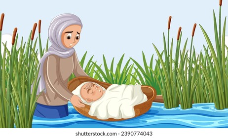 Jochabed's brave act of floating her baby along the Nile