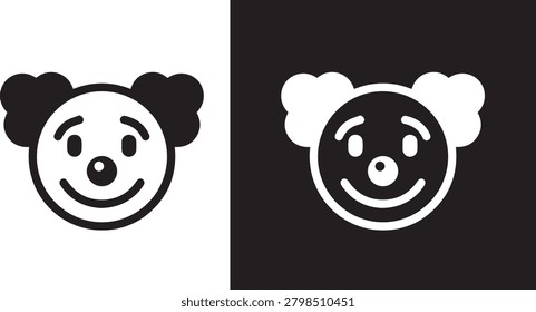 jocker icon vector illustration on black and white background 