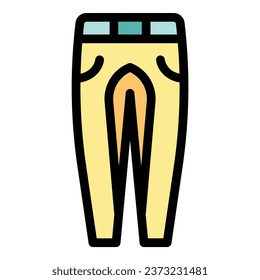 Jockey cloth icon outline vector. Derby track. Horse race color flat