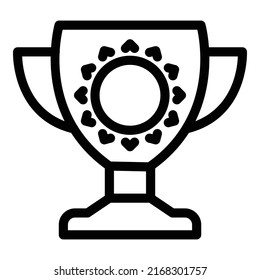 Jockey cup icon outline vector. Race horse. Run fast