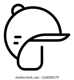 Jockey helmet icon outline vector. Race sport. Derby track