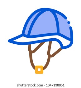 Jockey Helmet Icon Vector. Outline Jockey Helmet Sign. Isolated Contour Symbol Illustration
