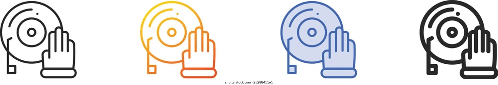 jockey icon.Thin Linear, Gradient, Blue Stroke and bold Style Design Isolated On White Background