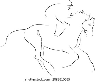 jockey on a running horse