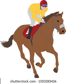 Racing Horses Jockeys Silhouettes Stock Vector (Royalty Free) 143857903 ...