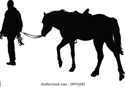 jockey silhouette 2 - vector